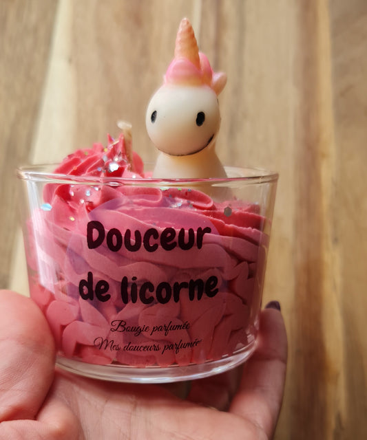 Bougie gourmande Douceur de licorne