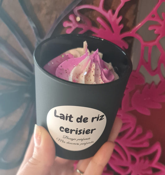 Bougie gourmande Lait de riz cerisier