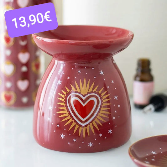 Brûleur rouge avec coeur