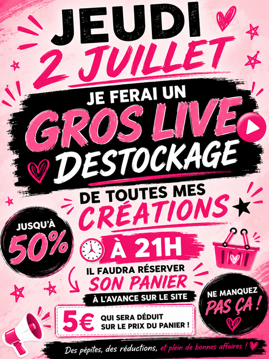 🎥 Acompte – Réservation de votre panier Live Déstockage du 2 juillet